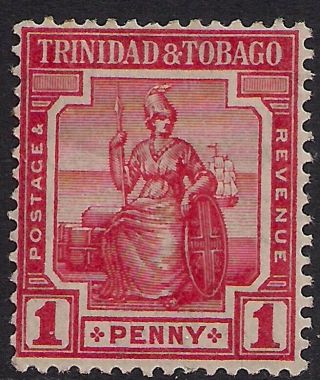 Trinidad & Tobago 1913 - 23 Kgv 1d Carmine Red Mm Sg 150c (l1230)