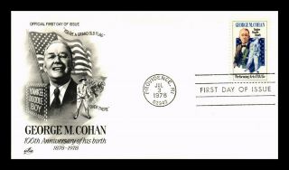 Dr Jim Stamps Us George M Cohan Performing Arts Fdc Cover Art Craft