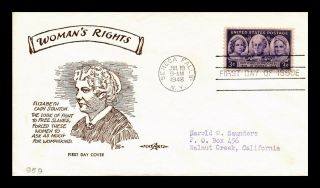 Dr Jim Stamps Us Womens Rights Pent Arts Fdc Cover Scott 959 Seneca Falls