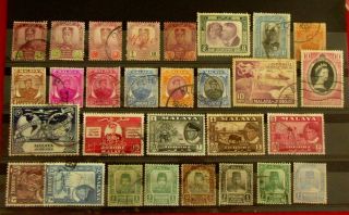 Malaya Malaysia States Trengannu Johore Old Stamps /mint Mh - Vf - R113e9005