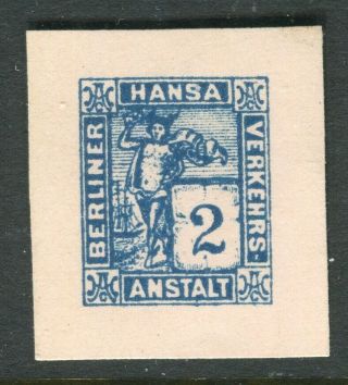 Germany; 1860s - 70s Hansa Berliner Local Or Private Post Issue 2pf.
