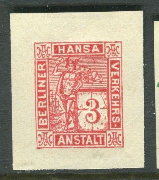 Germany; 1860s - 70s Hansa Berliner Local Or Private Post Issue 3pf.