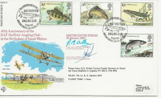 Raf Fdc - 40th Ann Of Raf Stafford Angling Club - 1292 - Signed 1985 (4948a)
