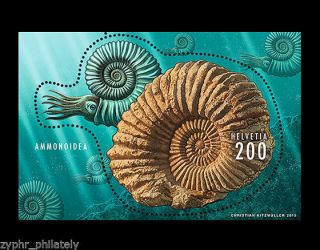 Switzerland - " Fossils Ammonite " Odd - Shaped,  Embossed Mnh Ms 2015