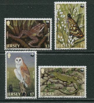 Jersey Mnh Umm Stamp Set 1989 Sg 492 - 495 Rare Fauna 1st Series