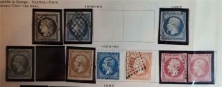 1849 - 1860 France Early Stamp Lot High Value E2610