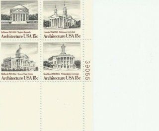 1979 U.  S.  Usps Scott 1779 - 1782 Architecture Block Of Four 15 Cent Stamps Fv