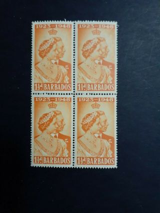 Barbados Great Old Mnh Block Of Stamps As Per Photo.  Very