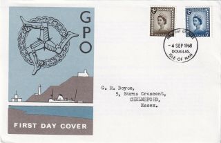 (34075) Gb Isle Of Man Fdc 5d 4d 1968
