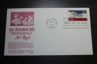 Fdc Anderson Cachet C88 Mount Rushmore 1974 International Air Mail Sd U/a
