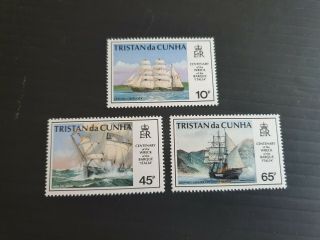 Tristan Da Cunha 1992 Sg 535 - 537 Cent Of The Wreck Of Barque Italia Mnh