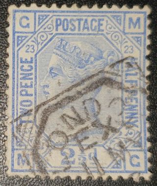 Gb Qv Sg157 2 1/2d.  Blue,  Plate23 M - G Stamp (no1489)