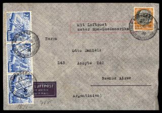 Germany May 23 1940 Censored Airmail Cover Nurnberg To Argentina