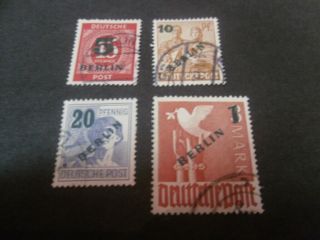 Germany - Berlin Sc.  9n64 - 67 1949 Overprints -