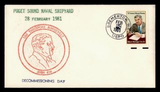 Dr Who 1981 Uss Theodore Roosevelt Navy Submarine Decommissioning C122657