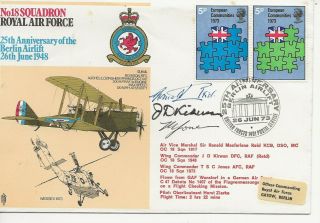 Raf Fdc - No 18 Squadron - 25th Ann Of Berlin Airlift - Signed - 1973 (5384a)