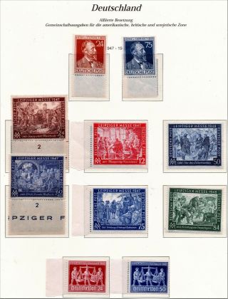 Germany - 1947 - 48 - Leipzig Messe Issues - Mnh