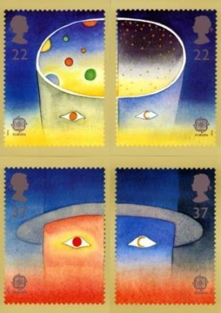 Gb Postcards Phq Cards Set 1991 Europa - Europe In Space Pack 134