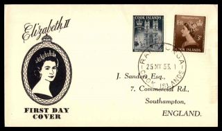 Mayfairstamps 1953 Cook Islands Coronation Qeii First Day Cover Wwb66881