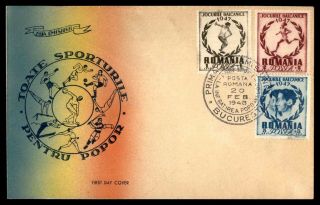 Mayfairstamps Romania 1948 Bucharest Summer Sports First Day Cover Wwb22387