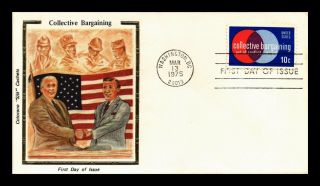 Dr Jim Stamps Us Collective Bargaining Colorano Silk Fdc Cover Washington Dc
