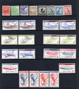 26 Lundy Puffin Airmail Stamps 1954 Id 1582