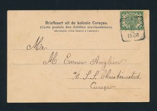 Dutch Curacao.  1906.  Postcard Locally