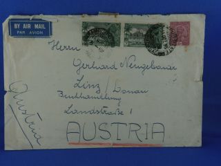 India Old Cover 1935 Airmail 2x9 Pies,  8 Anna To Austria (n3/37)