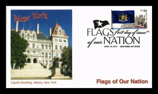 Us Cover Flags Of Our Nation York Capitol Building Albany Fdc