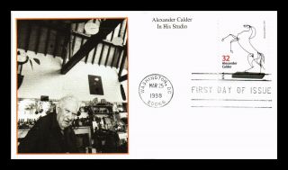 Dr Jim Stamps Us Alexander Calder Art Studio Fdc Cover Mystic