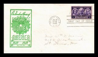 Dr Jim Stamps Us Progress Of Women First Day Ioor Cover Scott 959