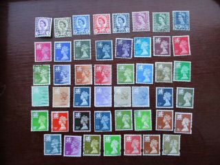 47 Gb Wales Regional Issue Stamps