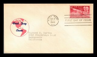 Dr Jim Stamps Us 6c Air Mail Wright Brothers Airplane Fdc Cover Scott C45