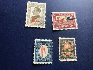 Bulgaria Airmail Stamps Scott C1 - C4 Scv 21.  75 Bb4315