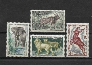 Complete Set 4 Stamps French Equatorial Africa 1957 (6141)