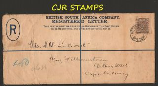 Rhodesia 1904 Registered Cover - Bulawayo To Cape Colony