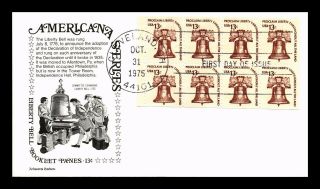 Dr Jim Stamps Us Liberty Bell Americana Aristocrat Fdc Cover Booklet Pane
