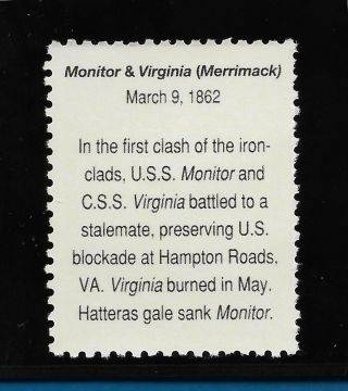 1995 Civil War Monitor vs.  Virginia Ironclad Naval Battle (Mar.  9 1862) SC 2975 2
