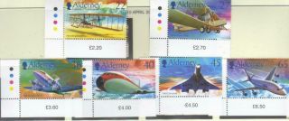Alderney 2003 Cent Powered Flight Mnh Set Of 6
