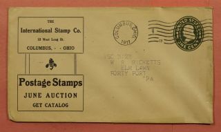 Dr Who 1911 Intl Stamp Co Advertising Stationery Columbus Oh 118045