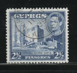 Cyprus 1938 2 1/2pi Kolossi Castle Xfu
