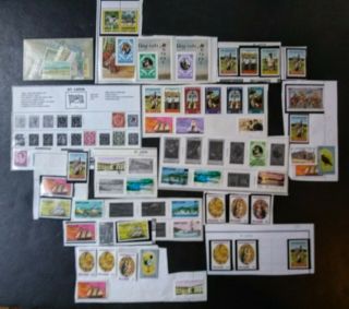 St.  Lucia Stamps Lot M/u Some In Mounts Mastamps