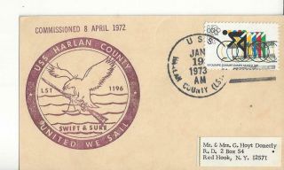 Us Navy Cover,  Uss Harlan County Lst 1196