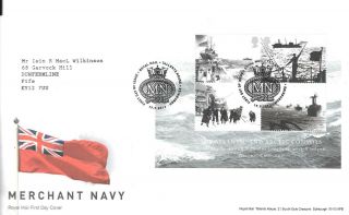 2013 Merchant Navy M - Sheet First Day Cover With Bureau Hand Stamp Very Fine