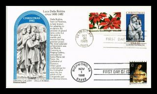 Us Cover Christmas Madonna And Child Fdc Time Travel Combo Aristocrat Cachet