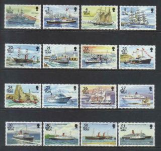Isle Of Man 1993 Ships 14 Mnh Values
