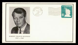 Dr Who 1968 Brookline Kma Robert F Kennedy Memoriam Cachet Stationery E41045