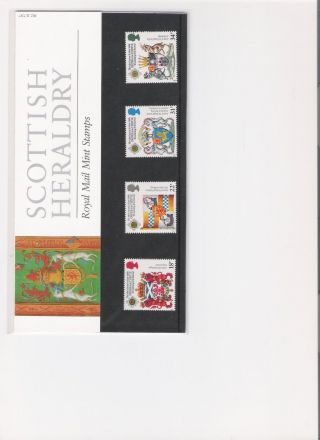 1987 Royal Mail Presentation Pack Scottish Heraldry Decimal Stamps