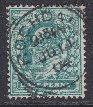 Gb Evii 1902 ½d Green Rochdale Squared Circle Postmark