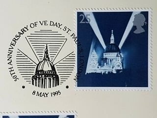 GB 1995 RARE AG Bradbury FDC ' Peace - 50th VE Day Anni ' - only 500 Printed 2